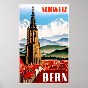 Bern, Switzerland travel poster