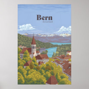 Bern Switzerland Travel Poster