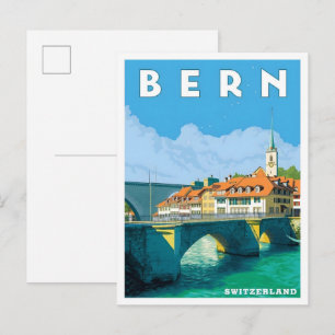Bern Switzerland Vintage Travel  Postcard