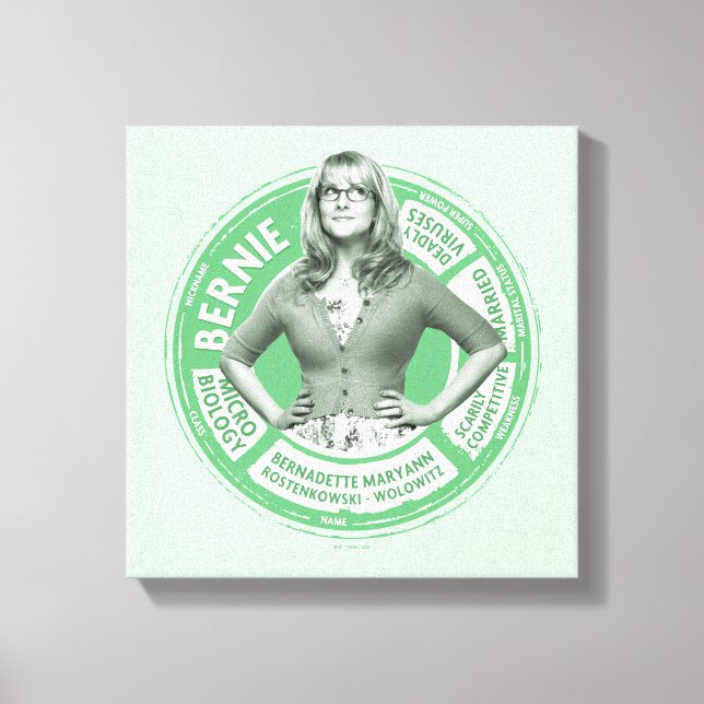 Bernadette Info Graphic Canvas Print (Front)