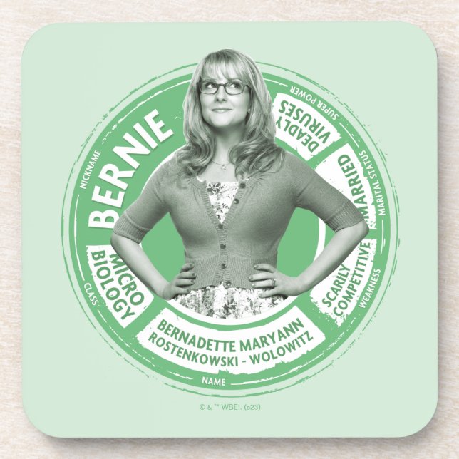 Bernadette Info Graphic Coaster (Front)