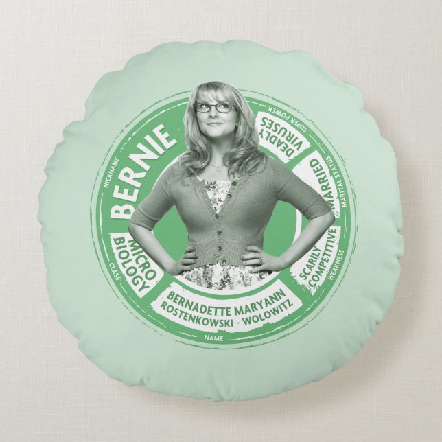 Bernadette Info Graphic Round Cushion (Front)