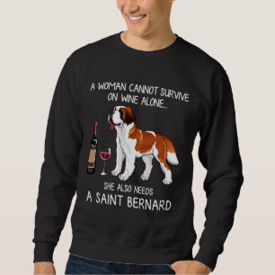 Bernard And Wine Dog Fitted Sweatshirt