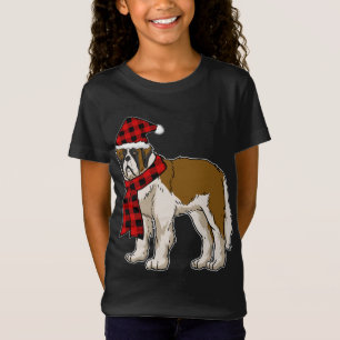 Bernard Buffalo Plaid St. Bernard Dog Lover Christ T-Shirt