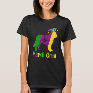 Bernard Dog Lover Mardi Gras Carnival Jester T-Shirt