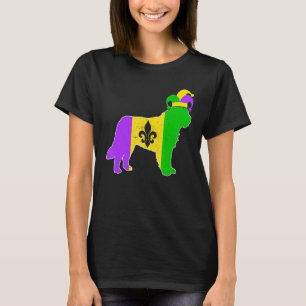 Bernard Dog Mardi Gras Carnivals Funny Puppy Jeste T-Shirt