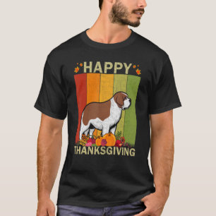 Bernard Dog   Retro Graphic Family Matching Thanks T-Shirt