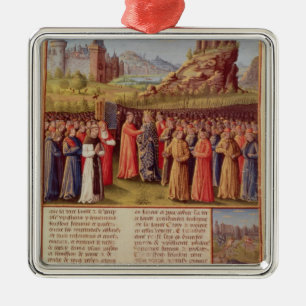 Bernard  of Clairvaux preaching Second Crusade Metal Tree Decoration