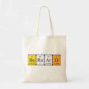 Bernard periodic table name tote bag