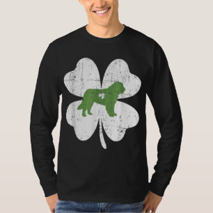 Bernard St Patricks Day Lover Irish Shamrock Dog L T-Shirt