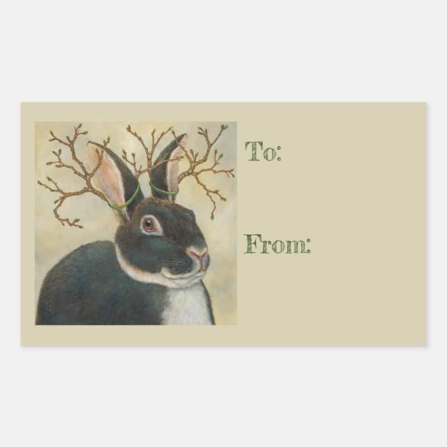 Bernard the bunny gift stickers (Front)