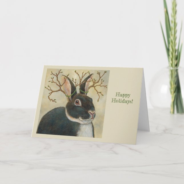 Bernard the bunny holiday card (Front)