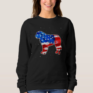 Bernard Tie Dye American Flag Patriotic 4th Of Jul Sweatshirt