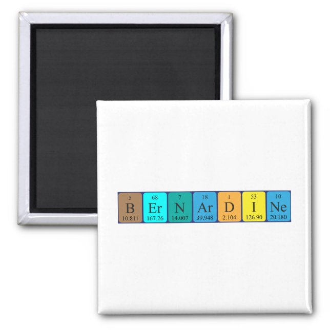 Bernardine periodic table name magnet (Front)