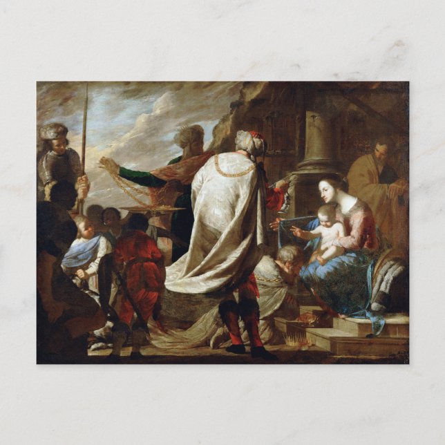 Bernardo Cavallino Adoration of the Magi Postcard (Front)