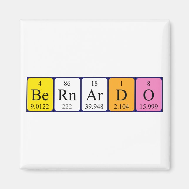 Bernardo periodic table name magnet (Front)
