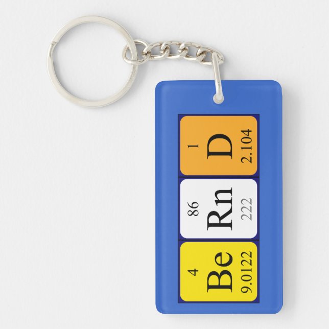 Bernd periodic table name keyring (Front)