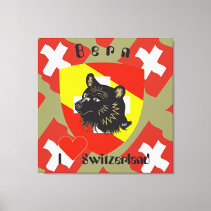 Berne, Berne, Berna, Bear, Switzerland, Suisse Lei Canvas Print