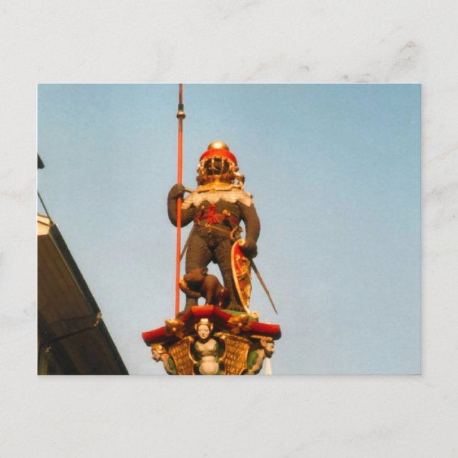 Berne, decorated fountain postcard (Front)