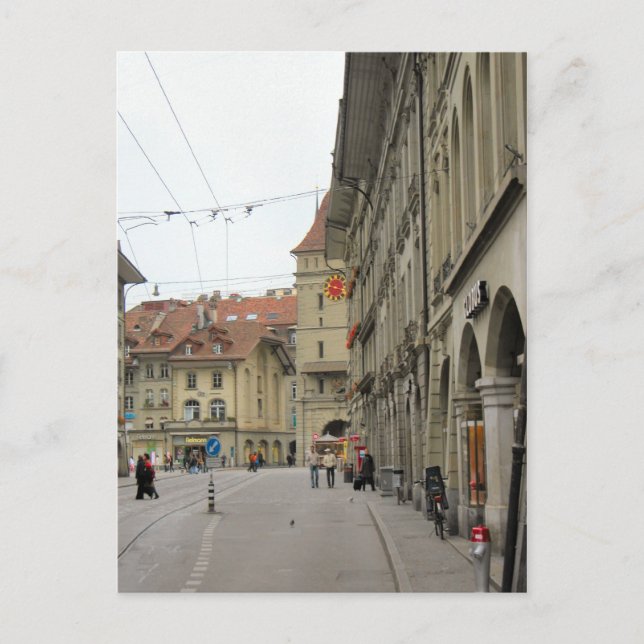 Berne old city - Arcades and clocktower Postcard (Front)