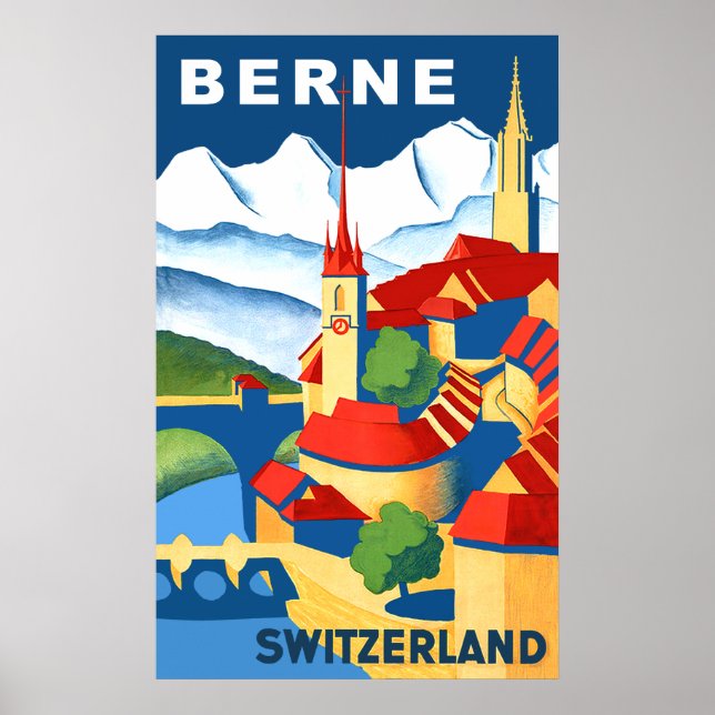 Berne, Switzerland travel poster (Front)