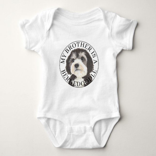 Bernedoodle Big Brother Baby Bodysuit (Front)