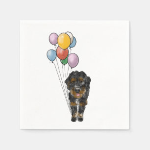 Bernedoodle Birthday Party Napkin