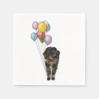 Bernedoodle Birthday Party Napkin