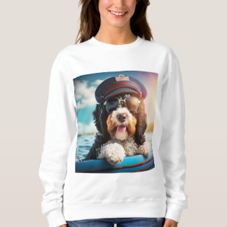 Bernedoodle Boating Dog Dog Mum Dog Dad gift Sweatshirt