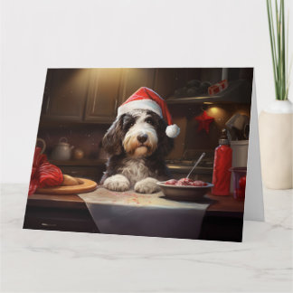 Bernedoodle Christmas Cookies Festive Holiday Card