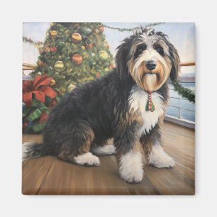 Bernedoodle Christmas Cruise: Pawsome Holiday  Magnet