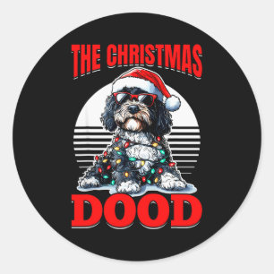 Bernedoodle Christmas Dog Breed The Christmas Dood Classic Round Sticker