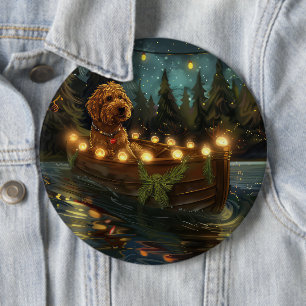 Bernedoodle Christmas Festive Voyage 6 Cm Round Badge