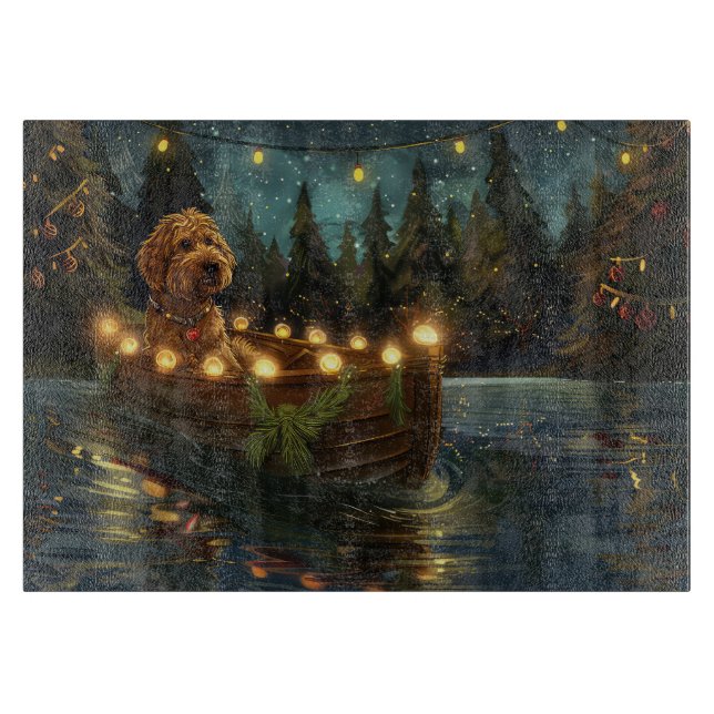 Bernedoodle Christmas Festive Voyage Cutting Board (Front)
