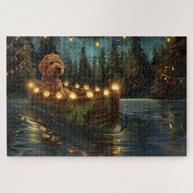 Bernedoodle Christmas Festive Voyage Jigsaw Puzzle (Horizontal)