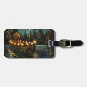 Bernedoodle Christmas Festive Voyage Luggage Tag