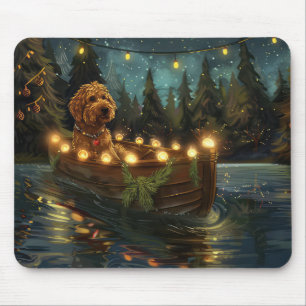 Bernedoodle Christmas Festive Voyage Mouse Mat