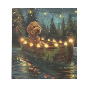 Bernedoodle Christmas Festive Voyage Notepad