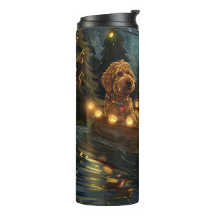 Bernedoodle Christmas Festive Voyage Thermal Tumbler