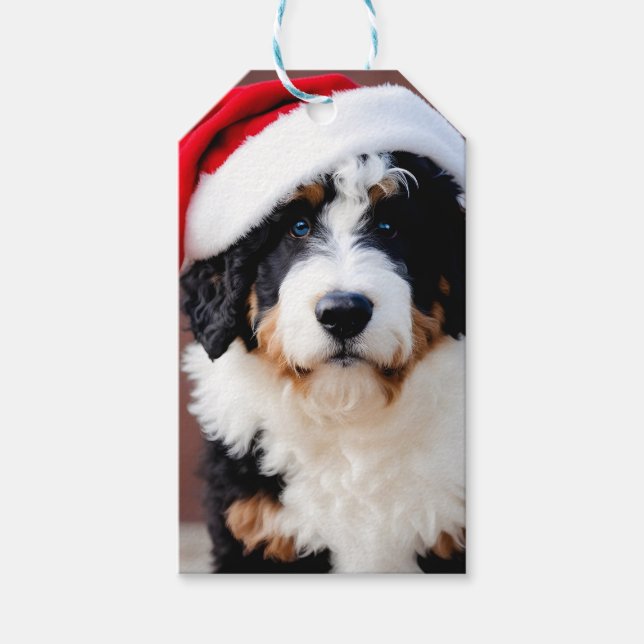 Bernedoodle Christmas Gift Tags (Front)
