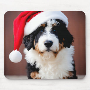 Bernedoodle Christmas Mouse Mat
