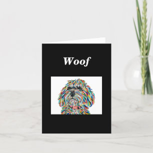 Bernedoodle Dog Blank Note Card