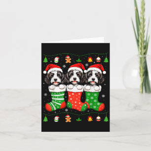 Bernedoodle Dog Christmas Pajamas Funny Xmas Dog L Card