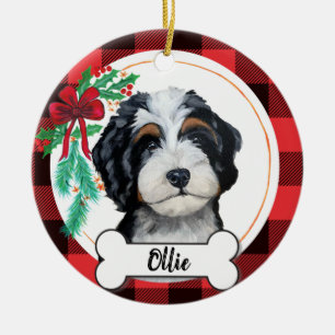 Bernedoodle Dog Ornament