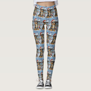 Bernedoodle Dog Winter Wonderland Christmas Leggings