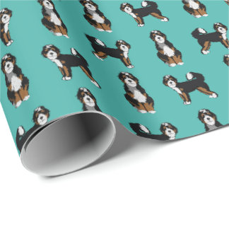 Bernedoodle Dog Wrapping Paper