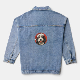 Bernedoodle Dog Xmas Doodle Dood Cute Christmas Be Denim Jacket