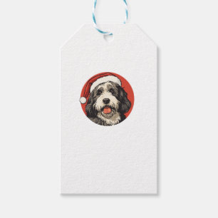 Bernedoodle Dog Xmas Doodle Dood Cute Christmas Be Gift Tags