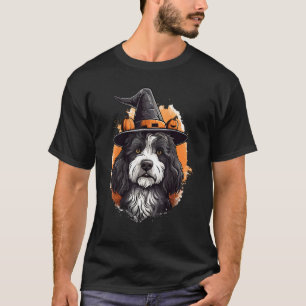 Bernedoodle Halloween Cute and Spooky Doodle Dog 1 T-Shirt