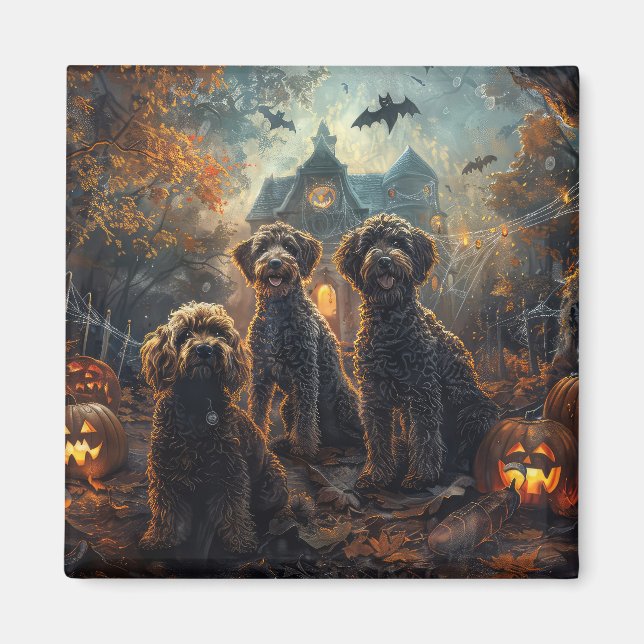 Bernedoodle Halloween Night Doggy Delight  Magnet (Front)